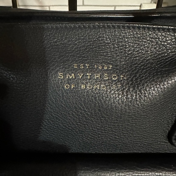 Smythson Orange and Blue Briefcase with Textured Leather - Picture 2 of 9